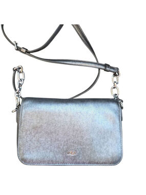 Lauren Ralph Lauren Carmen Saffiano Antique Silver Bag